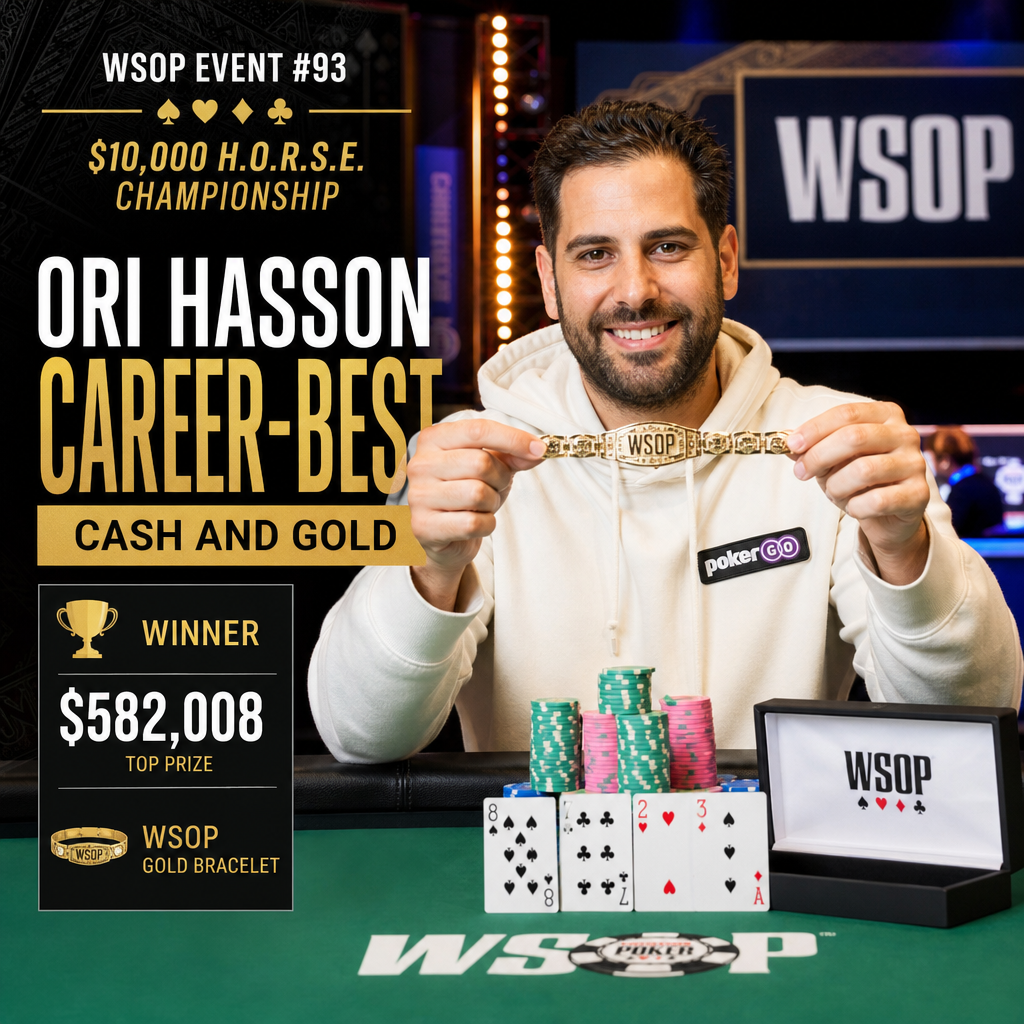 Illustration of A Career-Best Cash and Gold for Ori Hasson in WSOP Event #93