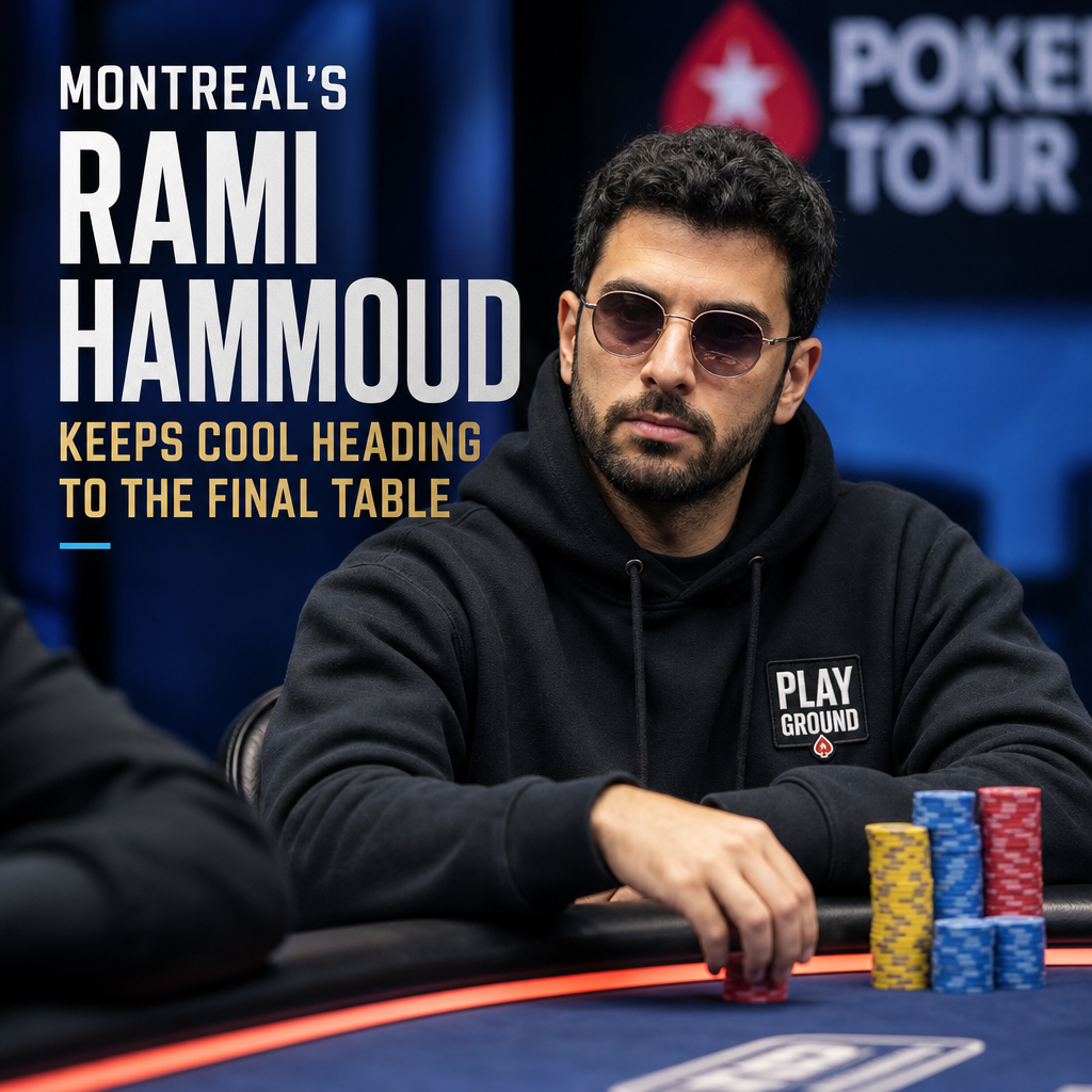 Illustration of Montreal’s Rami Hammoud Keeps Cool Heading to the Final Table