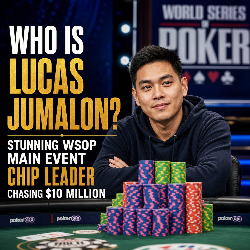 Illustration of Who Is Lucas Jumalon? Stunning WSOP Main Event Chip Leader Chasing $10 Million